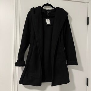 Black Hooded Coat from Fashion Nova